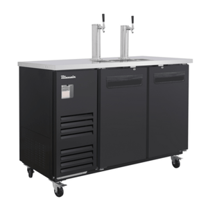 Blue Air BLKC59-2B-HC 59-Inch Two-Door Draft Beer Dispenser with Twin Towers