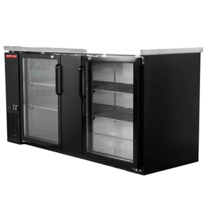 New Air NBB-69-SG 69.25-Inch Refrigerated Glass Door Back Bar Cabinet, 23.5 Cu. Ft.