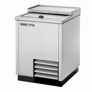 True Refrigeration TD-24-7-S-HC 24.5-Inch Horizontal Bottle Cooler with Solid Slide Lid
