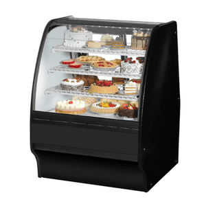 True TGM-R-36-SC/SC-B-W 36-1/4-Inch Black Refrigerated Bakery Merchandiser Case