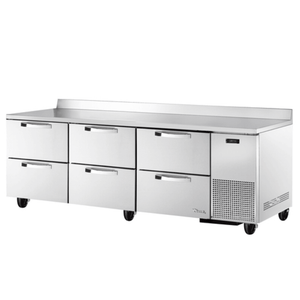 True Refrigeration TWT-93D-6-HC~SPEC3 93-Inch Spec Series 3 Worktop Refrigerator with 6 Drawers
