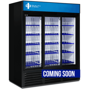 QBD CD69-HC 78-Inch 3-Door Sliding Glass Merchandising Refrigerator - Black