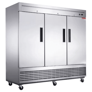 New Air NSR-182-H 64.8 cu. ft. Three-Door Solid Reach-In Refrigerator - 82.63"