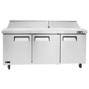 EFI Versa-Chill CSDR3-72VC 72-Inch 3-Door Refrigerated Sandwich and Salad Prep Station
