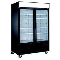 EFI C2-53GDVCX Versa Chill 53.2" Black Two-Door Refrigerated Glass Display Cooler