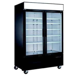 EFI C2-53GDVCX Versa Chill 53.2" Black Two-Door Refrigerated Glass Display Cooler