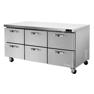 Blue Air BLUR72-D6-HC 72-Inch 6-Drawer Undercounter Commercial Refrigerator, 20.2 Cu. Ft.