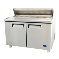 Atosa MSF8303GR 60-Inch Two-Door Refrigerated Sandwich and Salad Prep Table