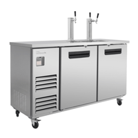 Blue Air BLKC69-3S-HC 69-Inch Commercial Kegerator with Dual Towers