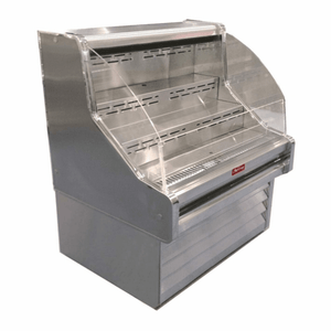 Howard-McCray SC-OS35E-5C-B-LED 63-Inch Curved Glass Open Air Merchandiser with Black Finish