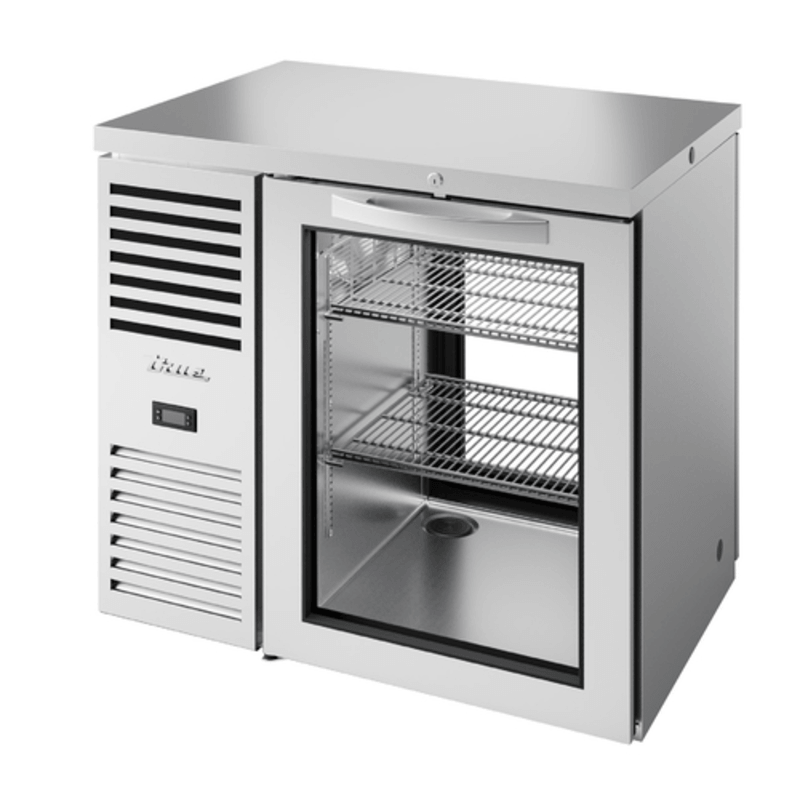 True TBR36-PTSZ1-L-S-G-G-1 36" Stainless Steel Pass-Through Back Bar Cooler
