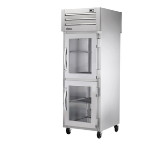 True STA1RPT-2HG-1S-HC 27.5-Inch Pass-Through Refrigerator with Glass Half Doors