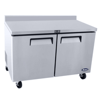 Atosa MGF8410GR 60" Solid Door Worktop Refrigerator with Integrated Backsplash