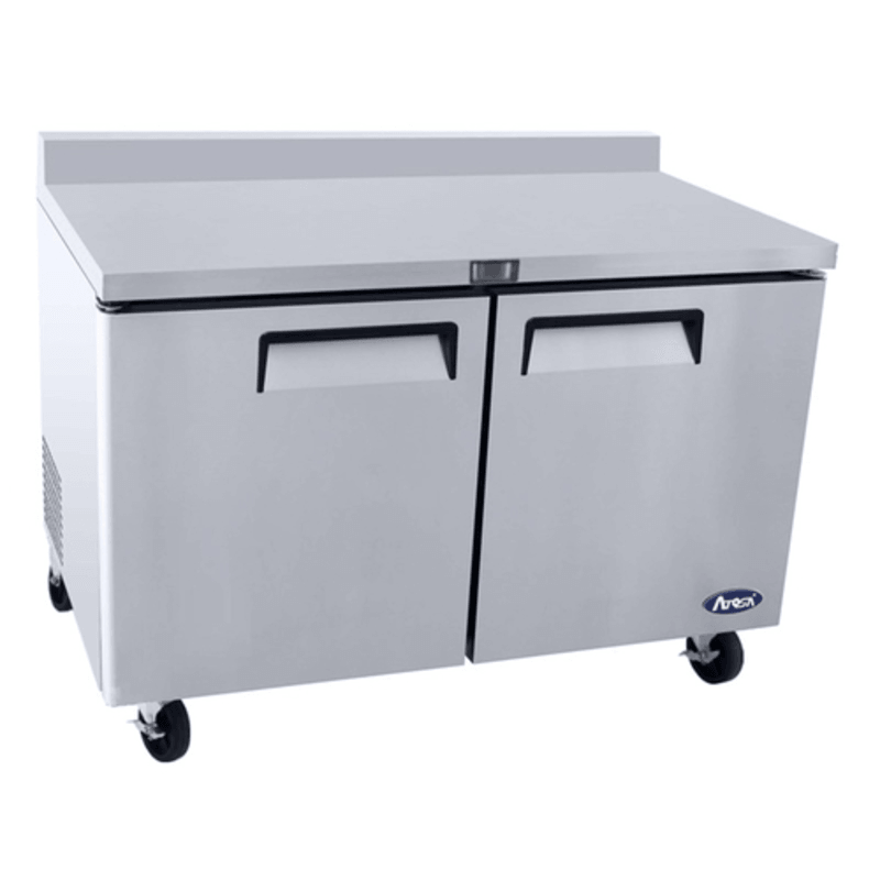 Atosa MGF8410GR 60" Solid Door Worktop Refrigerator with Integrated Backsplash