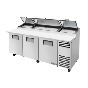 True TPP-AT2-93-HC 93-Inch Commercial Pizza Prep Table with 3 Solid Doors