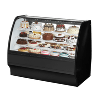 True TGM-R-59-SC/SC-S-W 59-Inch Refrigerated Curved Glass Deli and Bakery Merchandiser
