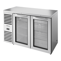 True TBR52-RISZ1-L-S-GG-1 52-Inch Outdoor-Rated Glass Door Back Bar Refrigerator