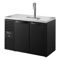 True TDR48-RISZ1-L-B-SS-1 48-Inch Black Solid Door Draft Beer Dispenser